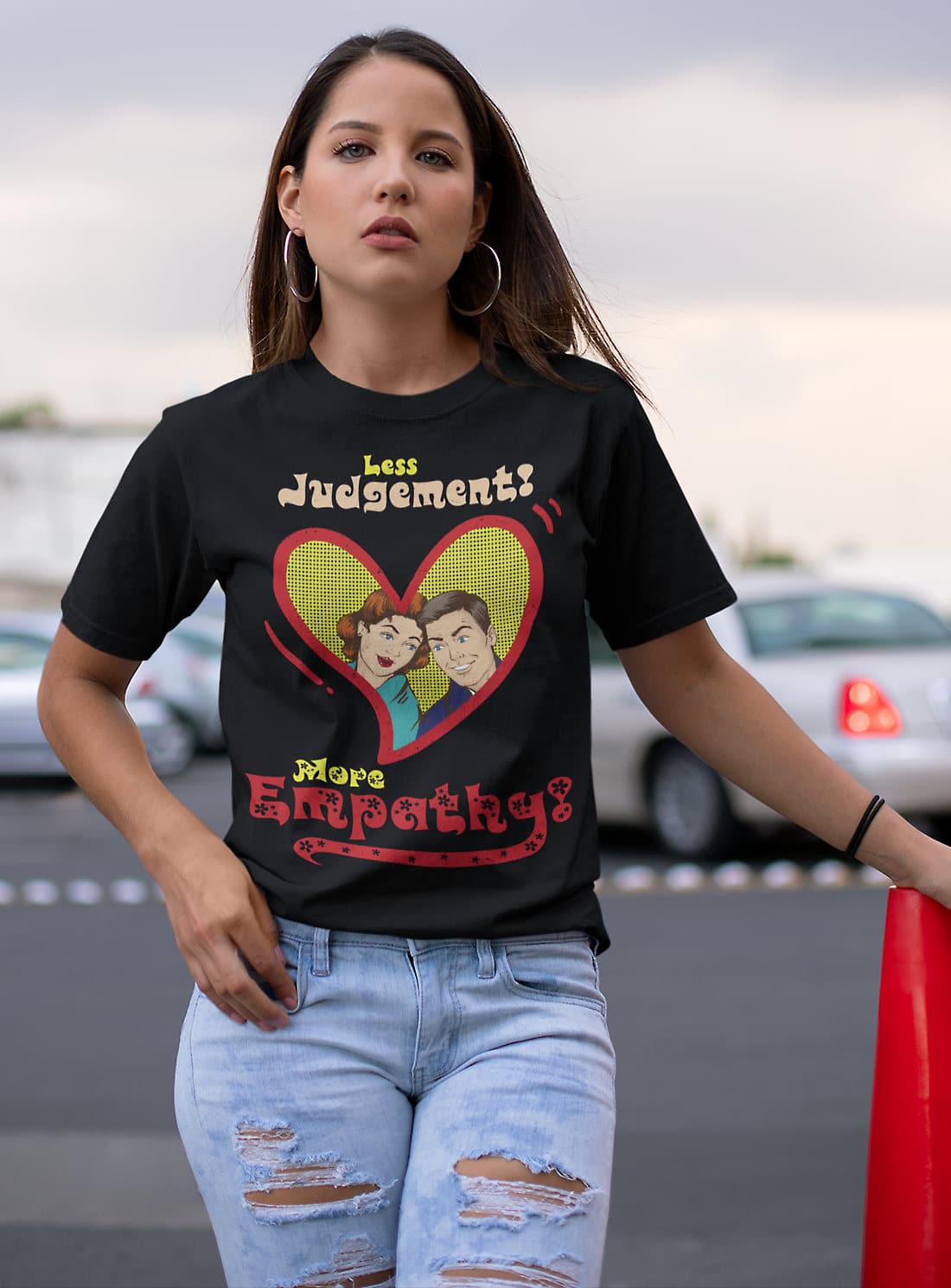 Vintage-Retro-T-shirt-less-judgement-more-empathy