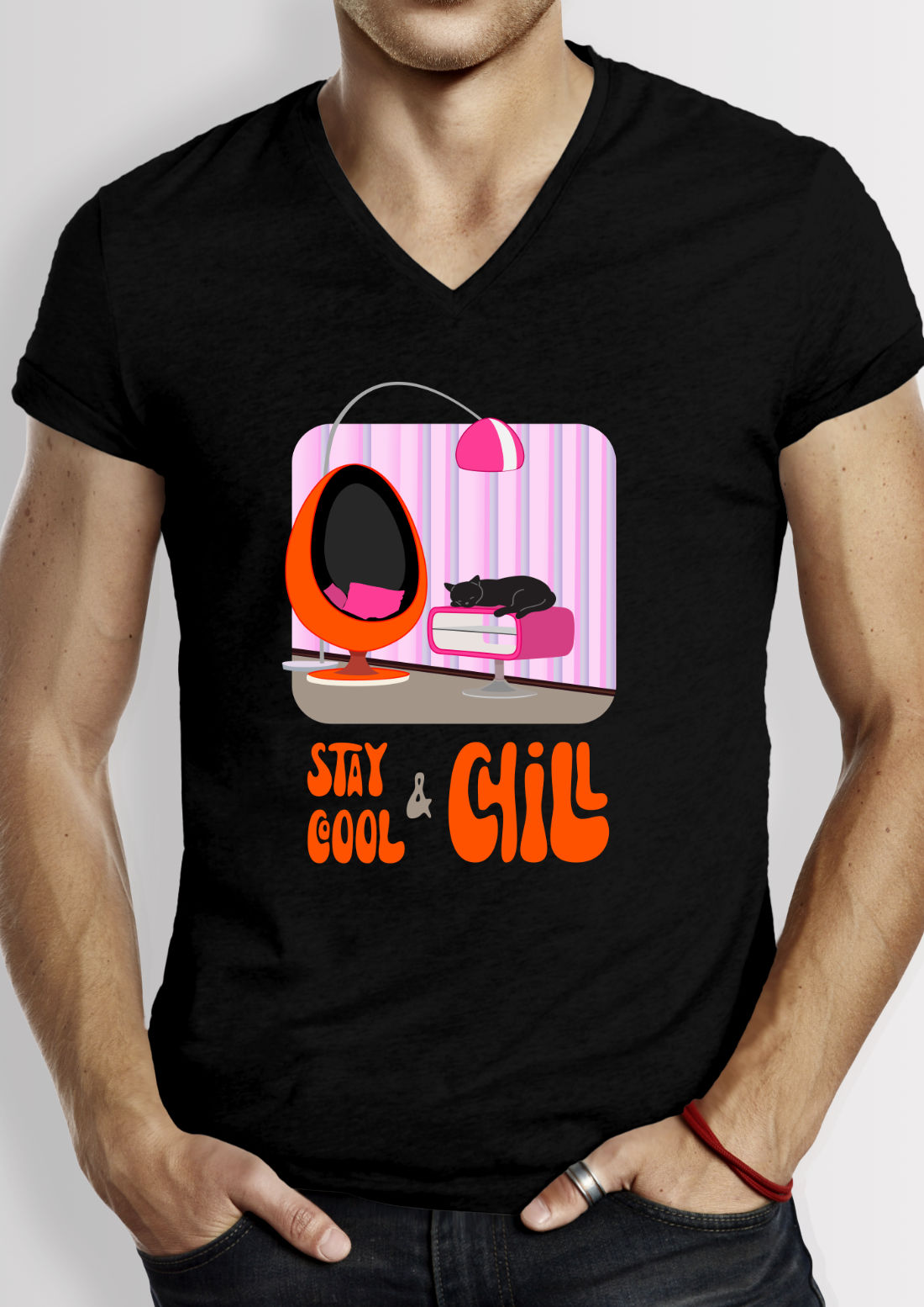 Retro-T-Shirt-Stay-cool-and-chill