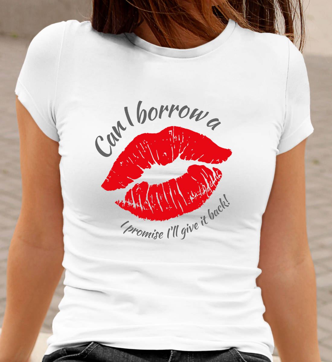 Ausgefallenes Damen-Shirt-weiß