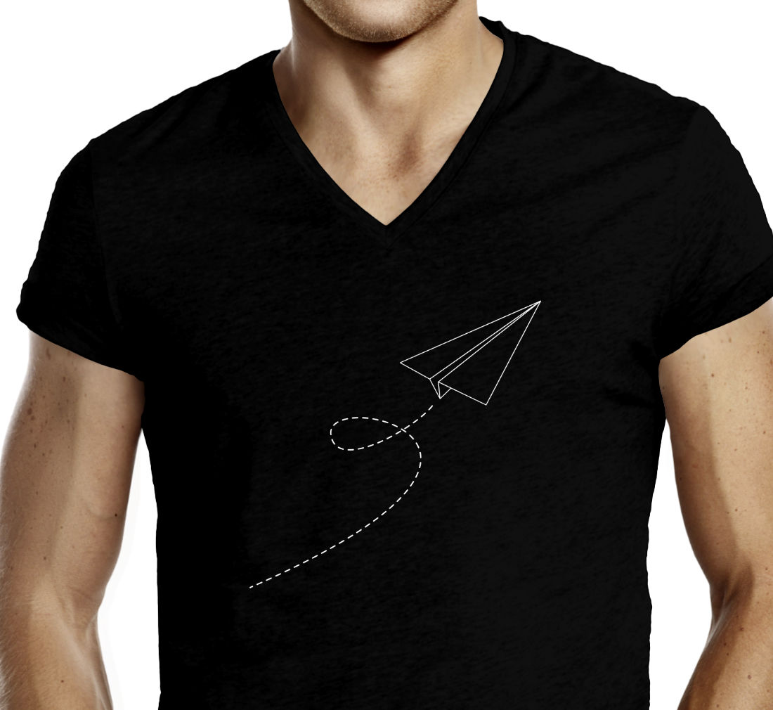 Papierflieger-T-Shirt-Herren