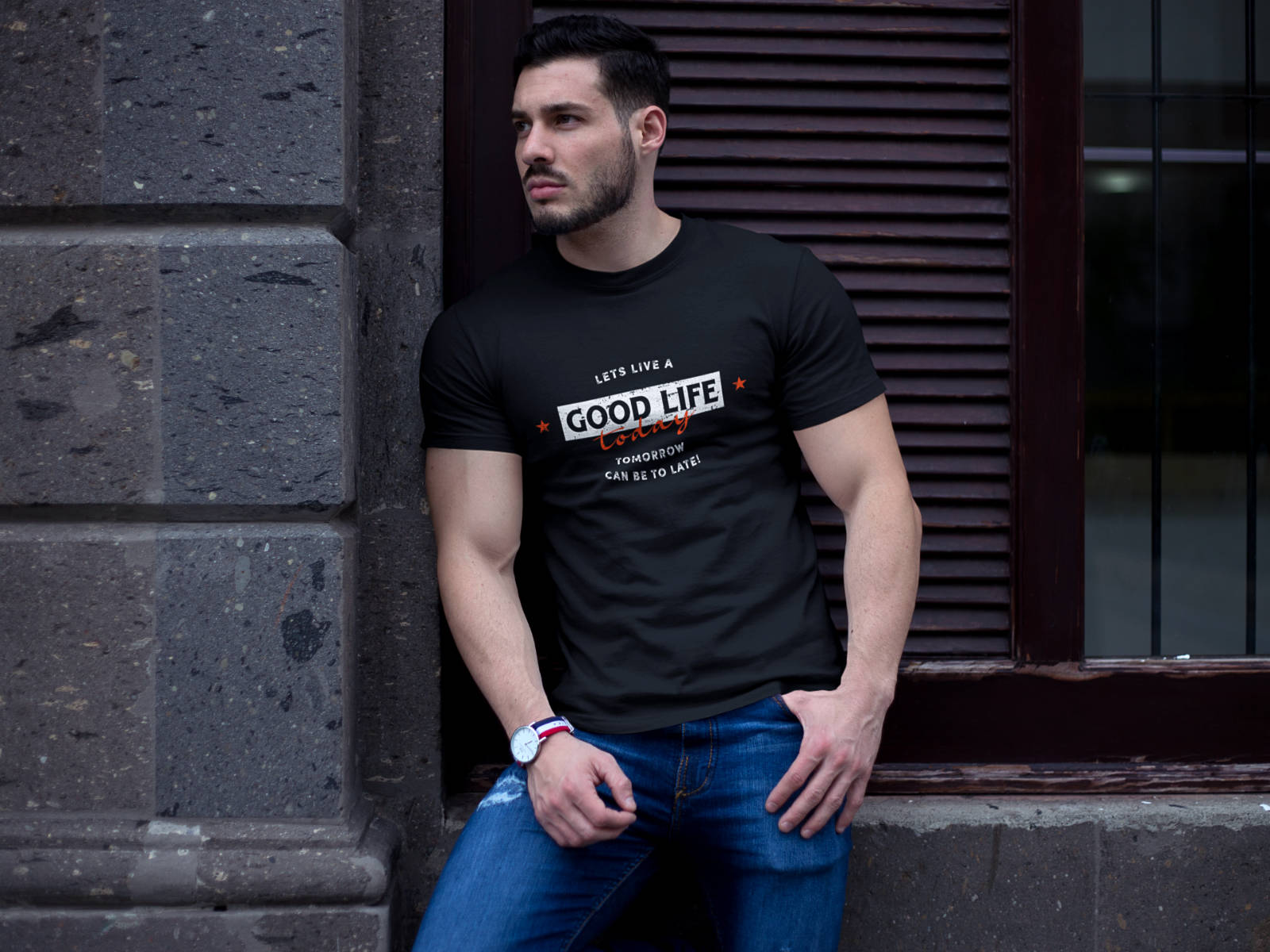 Herren T-Shirt GOOD LIFE