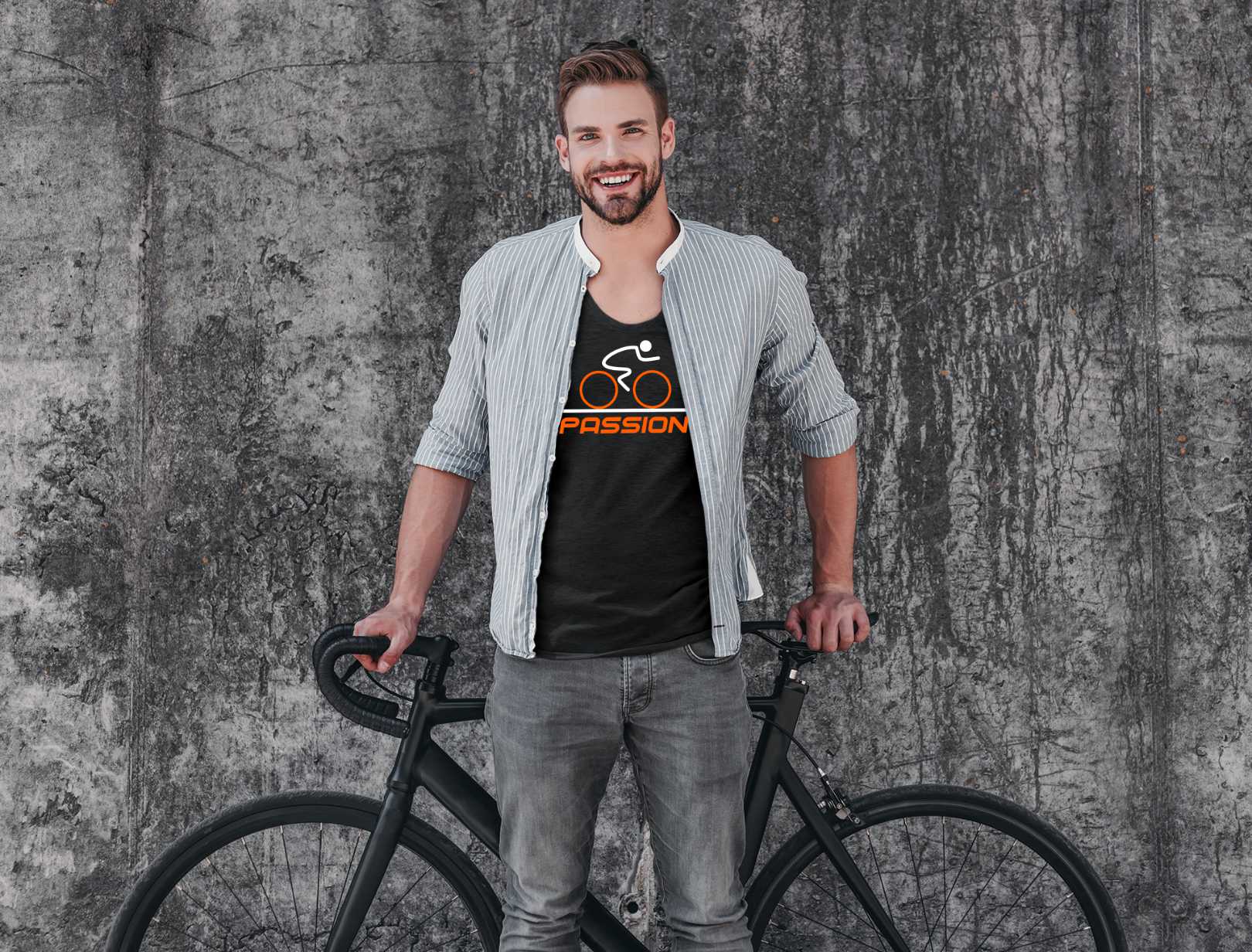 Fahrrad-T-Shirt Rennrad Passion