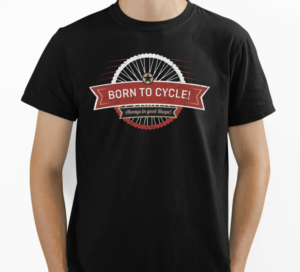 Fahrrad-T-Shirts-BORN-TO-CYCLE-RETRO