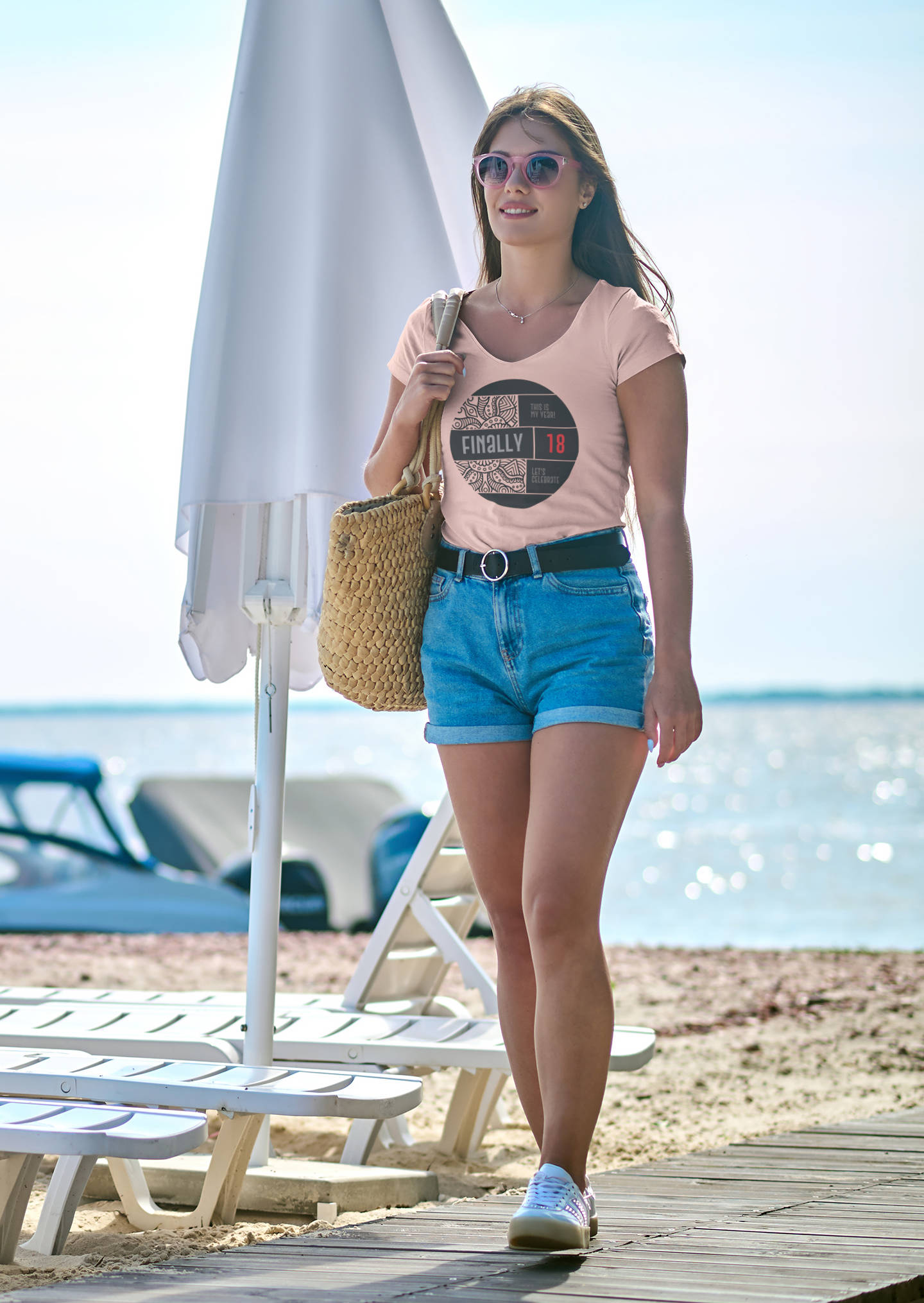 Tshirt zum 18. Geburtstag - Modern Circle Design