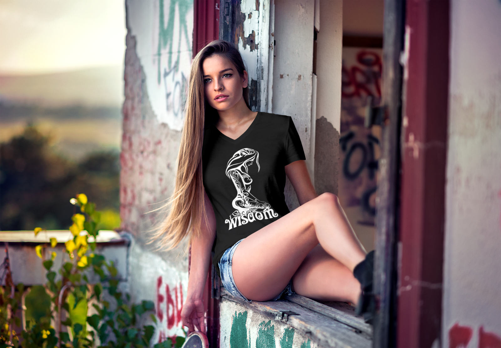 Ausgefallene-Damen-t-shirts Wisdom