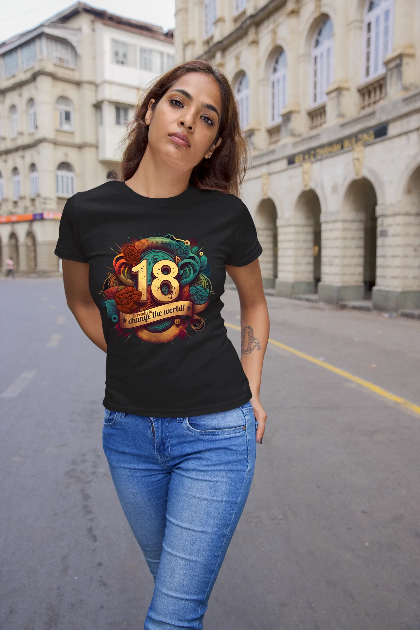 18-Geburtstag-Wild-Flowers-Retro-Style
