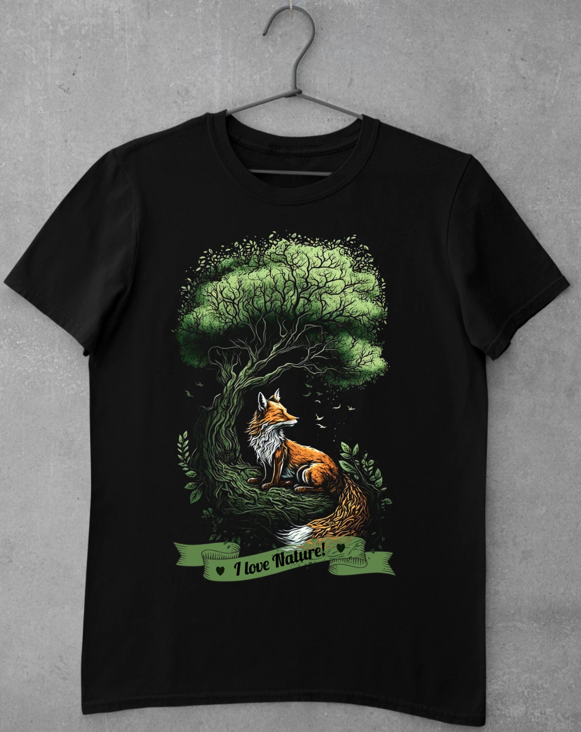 Wandern-Natur-T-Shirt-Fuchs-und-Baum