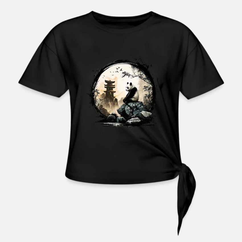 CropShirt-Japan-T-Shirts-Damen-Panda