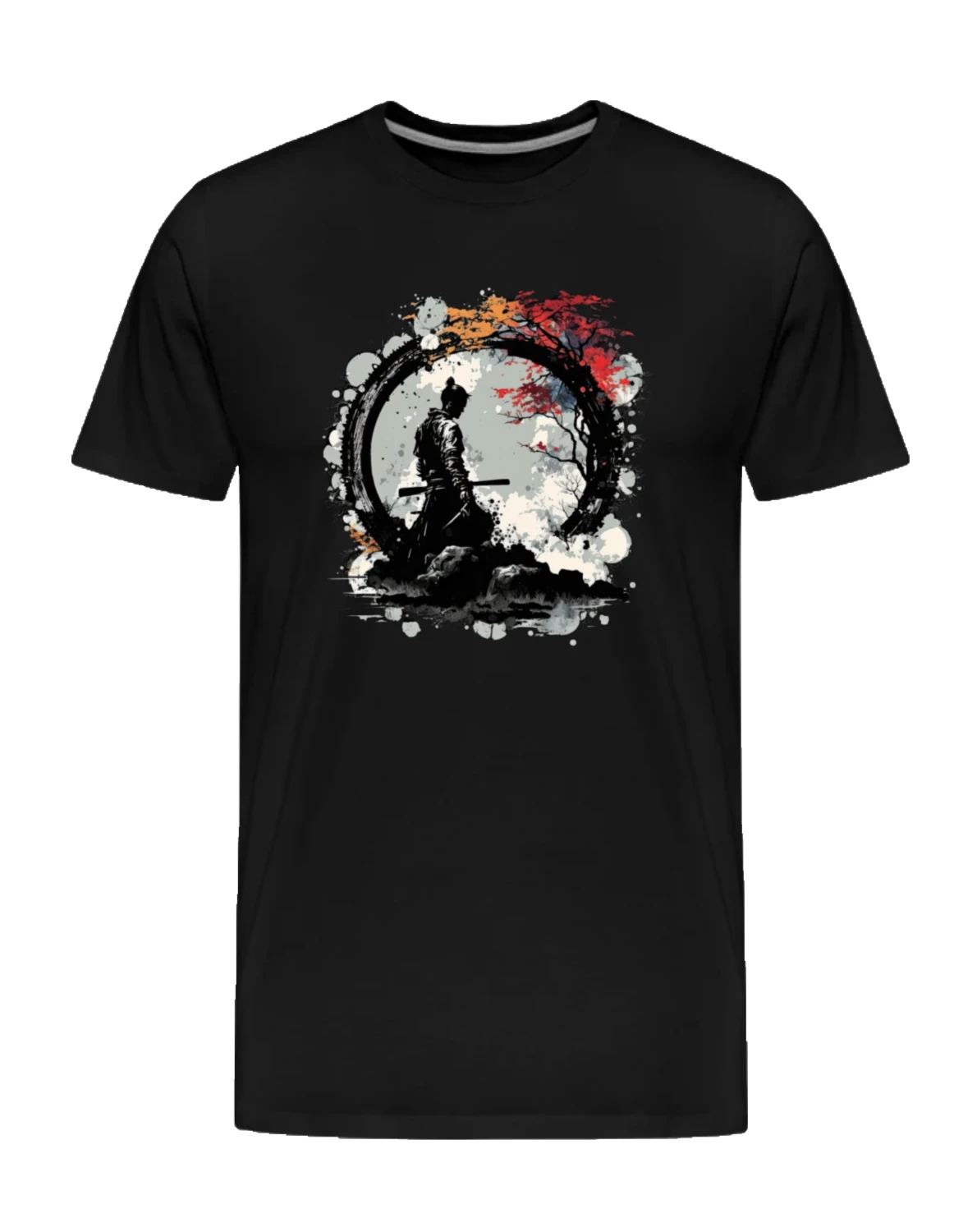 Japan-T-Shirt-Samurai-schwarz