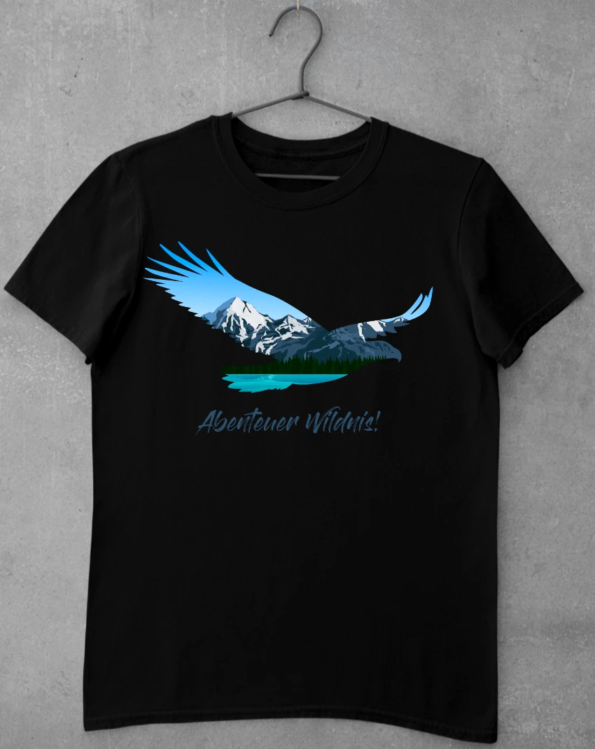 Wandern-T-Shirt-Adler-Wildnis