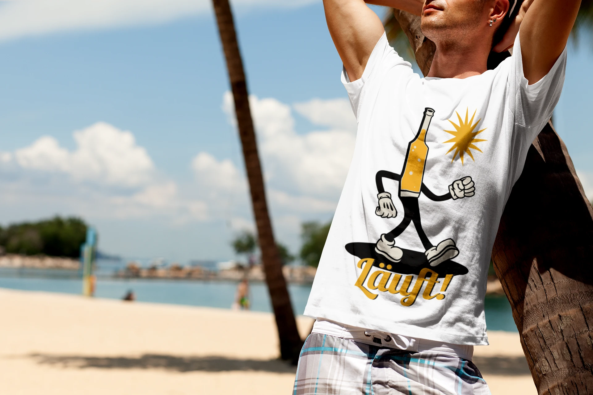 Lustige-Tshirts-Läuft-50er-comic-Style