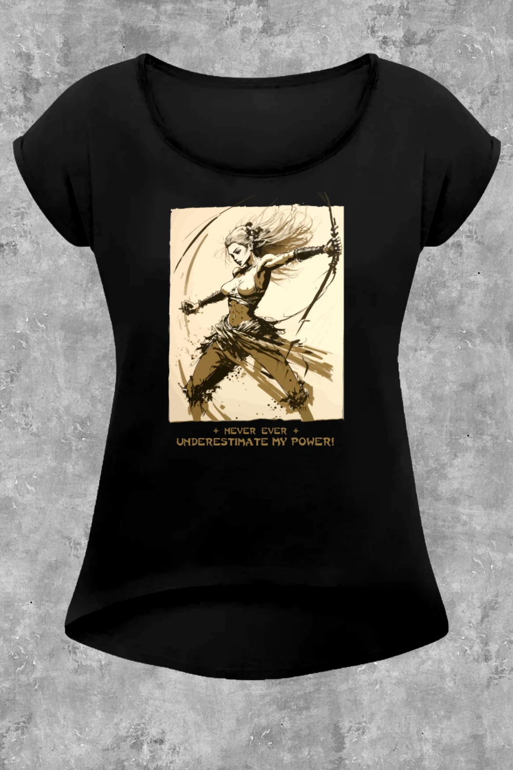 Japan-T-Shirt-female-Warrior