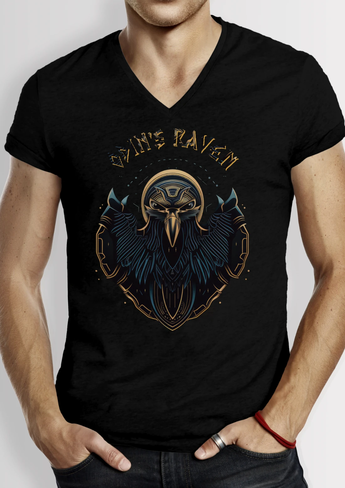 Wikinger-T-Shirt-Odins-Raven-Rabe