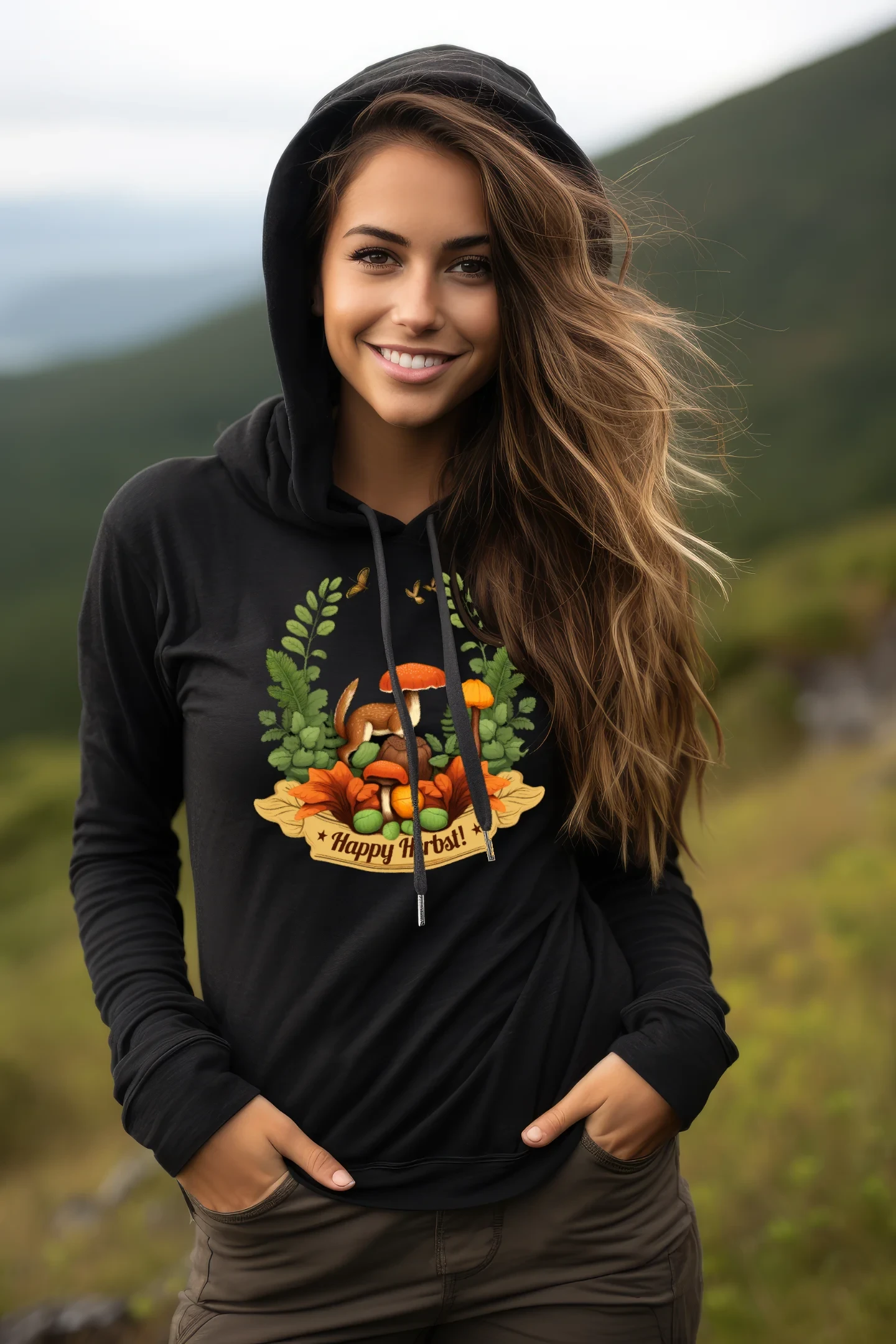 webxl-Wandern-T-Shirt-Hoodie-Happy-Herbst-Wanderlust-Wanderbekleidung