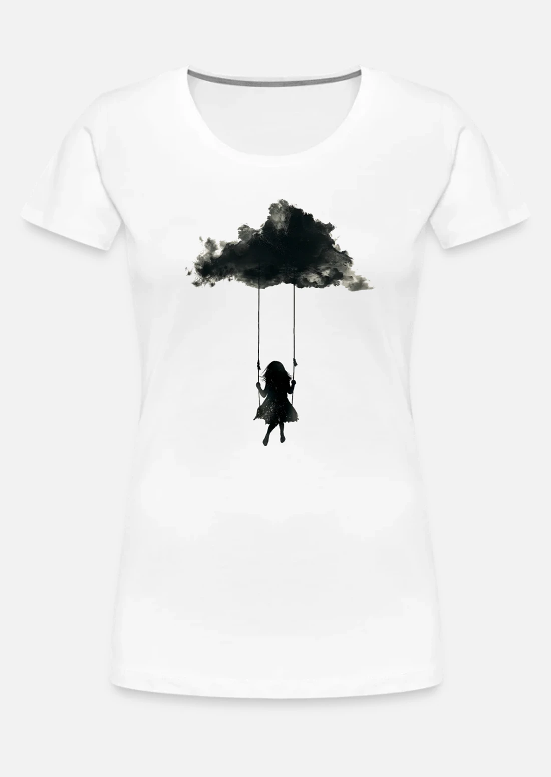 Ausgefallene T-Shirts Damen-Wolkenschaukeln