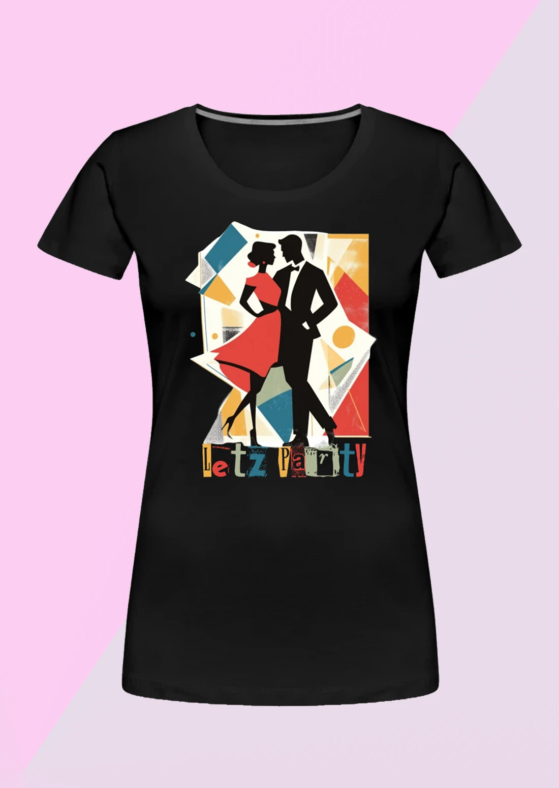 Retro-T-Shirt-Party-Shirt-Frau-Letz-Party