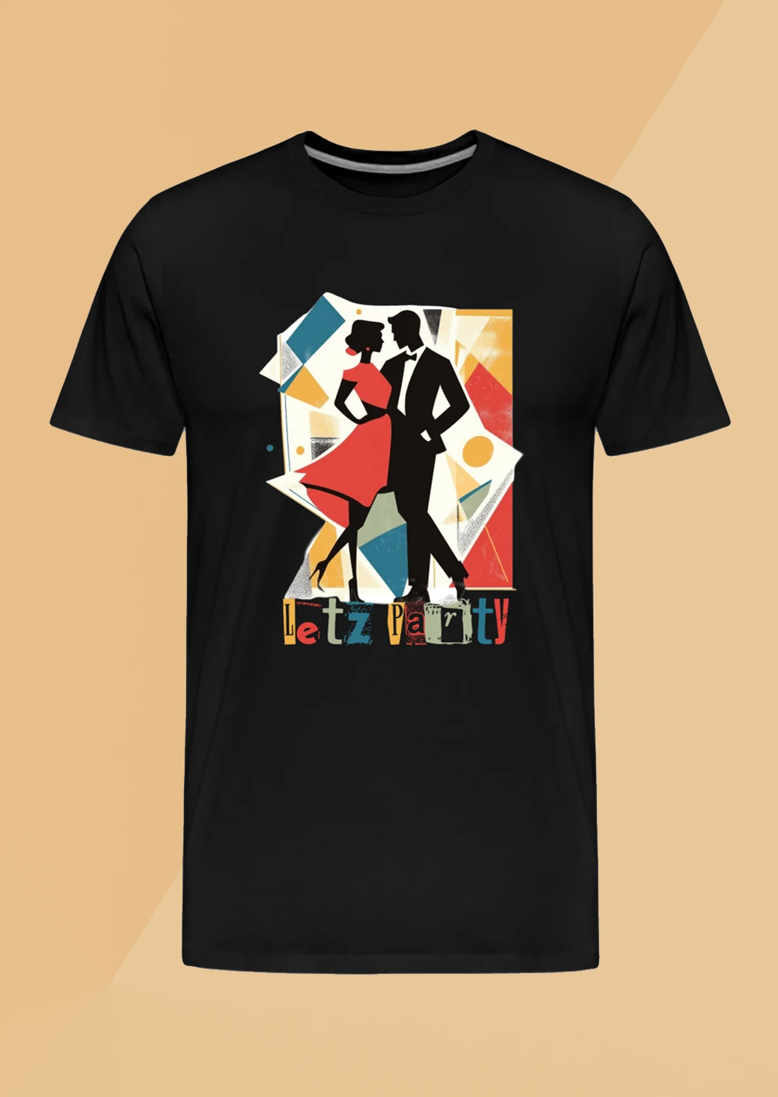 Retro-T-Shirt-Party-Shirt-Mann-Letz-Party