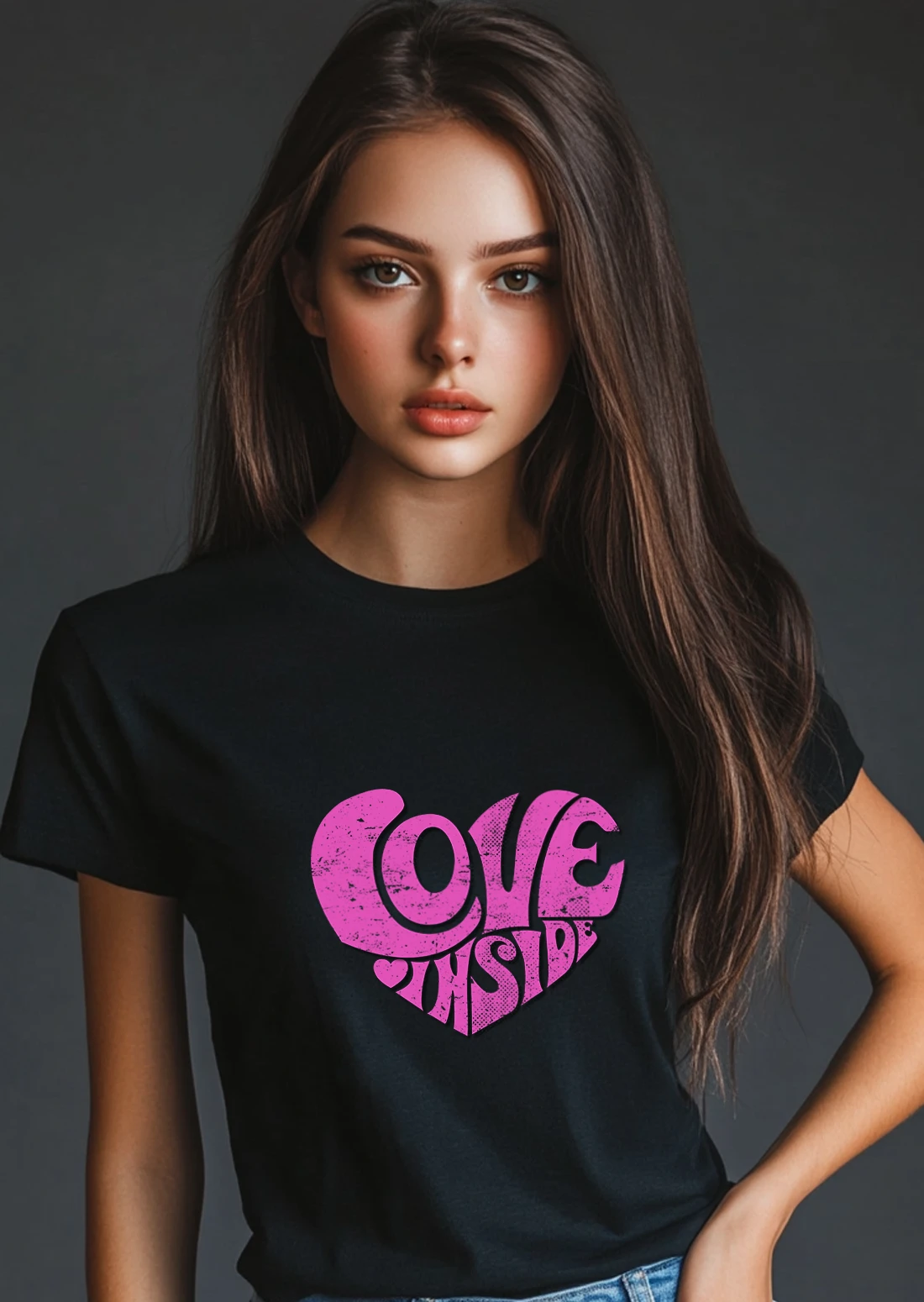 Ausgefallene-Damen-Shirts-Pink-Love-scratched