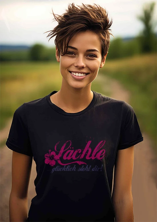 Lächle glücklich steht dir
